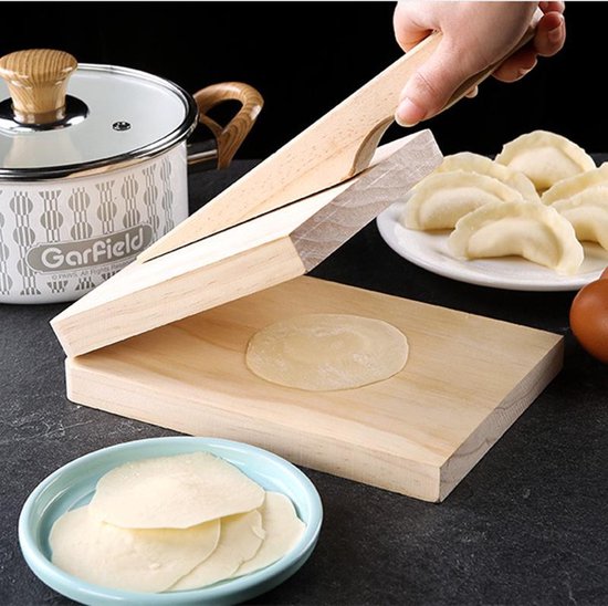 Tortilla pers - ook geschikt voor maken Taco's, Burrito, Wrap, Dumplings en Taartbodems - Duurzaam Gebruik - natuurlijk massief hout