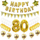 56 delig latex ballonnen versiering - Thema: 80 jaar - Kleur goud