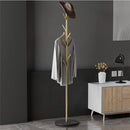 Vrijstaande Boomtak Kapstok met Geüpgrade Leistenen Voet - S