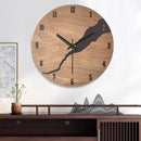 Creatieve, eenvoudige houten wandklok-30 cm diameter