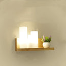 Wandplank met LED verlichting - 3 Stompkaarsen