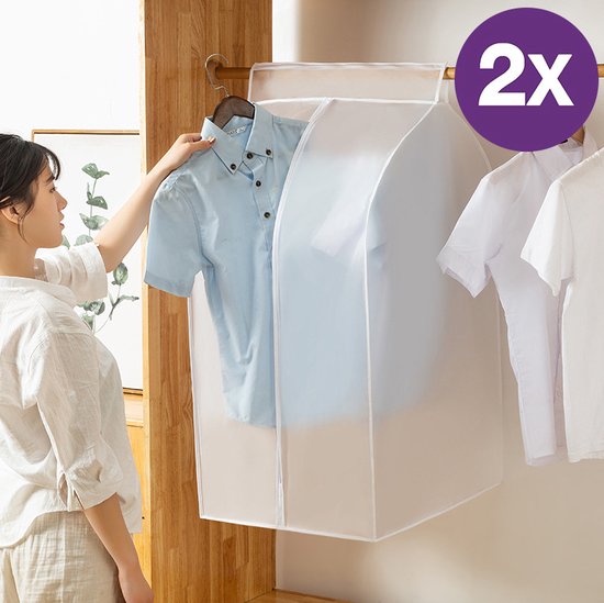 Merkloos 2x Extra Grote Stofkap Opbergtas 60x50x120 CM