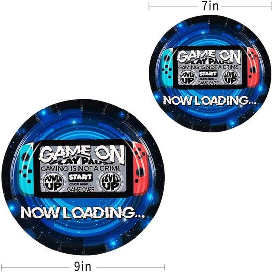 162-delige Game On Verjaardagsfeestset - Compleet Gaming Feestpakket voor 20 Personen - Perfect voor Gamers