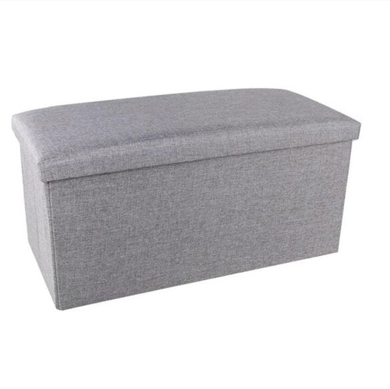 Opvouwbaar opbergbank -zitbank met opbergsysteem-grijs 76 * 38 * 36cm