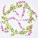 2x Gesimuleerde wisteria rank, slingerplant 180cm paars-rood