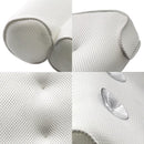 Comfort Badkussen met 3D Air-mesh en 6 Zuignappen - Wit