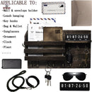 Multifunctionele Houten Wandorganizer met 13 Haken -Sleutelrek met plank- Sleutelkast-Compact en Landelijk -34 x 22 cm -bruin