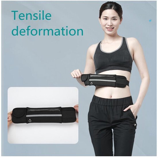 TDR - Heuptasje sport – running belt met Waterfleshouder zwart