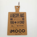 Kurken Pannenlap/Snijplank 'A Recipe Has No Soul' - 25,5 x 1