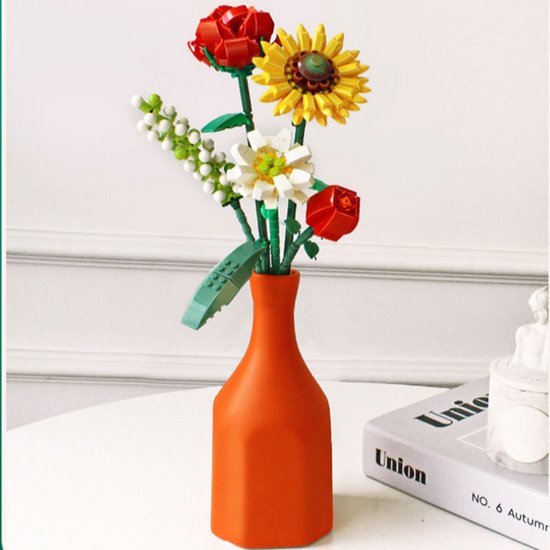 Bouwsteenboeket Mini-deeltjesbouwsteensimulatieboeket