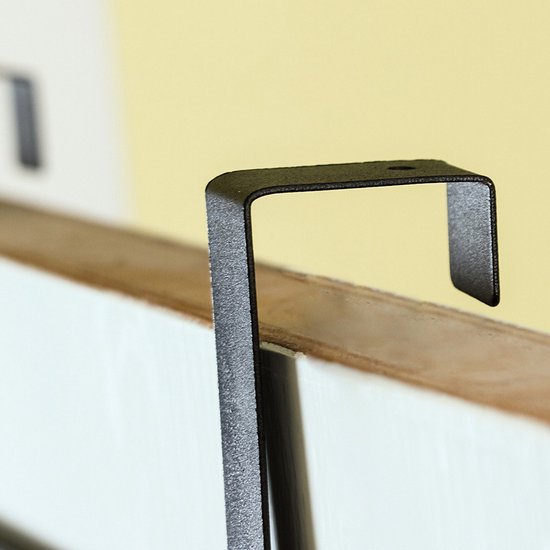 TDR-Deurkapstok Met 6 Haken-Deurhanger-Kapstok Hangend -zwart