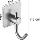 Unikorf 4x Zelfklevende Wandhaakjes Zilver