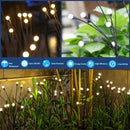 Verlicht Je Tuin met Stijl-LED-tuinlamp op zonne energie vuurvlieg 10 lichts-warm licht-74 cm Hoog