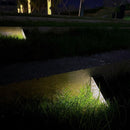 2 stuks Solar trapverlichting driehoek 13 LED warmlicht alu