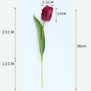 10stuks Prachtige kunst tulp-Realistische Uitstraling - Duurzaam en Onderhoudsvriendelijk- rozerood