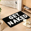 Extra groot "GET NAKED" Badmat met Antislip- Zachte Pluche Comfort - Duurzaam en Absorberend 50*80CM