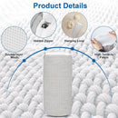 2 stuks Universele Schoenwaszak voor Wasmachine - Dubbellaags Mesh met Hanglus -Beschermend en Herbruikbaar- Lichtgrijs 35x17.5cm