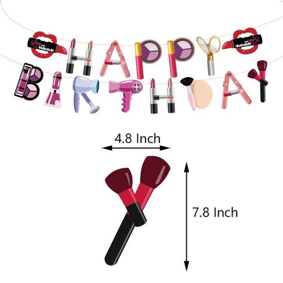 49-delig Roze Make-up Verjaardagset - Feestdecoratie