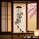 Zonne-maanwindgong met ronde buis Zon, maan en sterwindgong