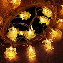 Magische LED-Lichtslinger | Feestelijk & Sfeervol | Perfect voor Ramadan & Eid | 2m, 10 LED's met Sterren, Manen & Kastelen-Warm Wit licht