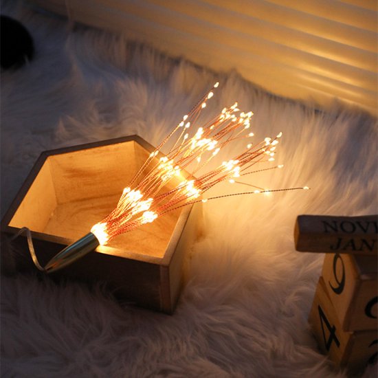 Unikorf Zonne-energie Vuurwerk 200LED Lichtslinger, warm wit