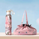 TDR-Opvouwbaar bloem paraplu - Zonbescherming Anti-Uv UPF50 + -Windproof- Stevig paraplu met diameter van 97 cm-roze