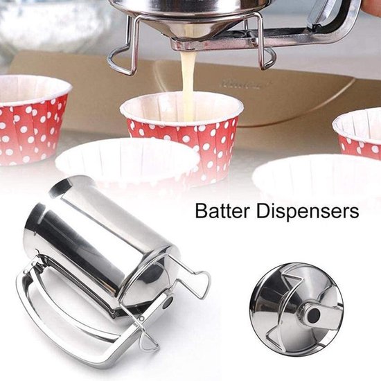 Roestvrijstalen Beslagdispenser voor Cake en Wafels