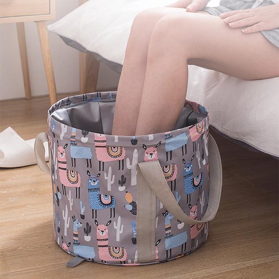 Opvouwbaar waterdicht bad 26L - grijs alpaca