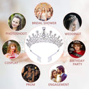 Betoverende diadeem met grote kristallen en zijdelingse kamm