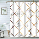 Unikorf Waterdicht Douchegordijn 180x200 Wit Kiezelpatroon