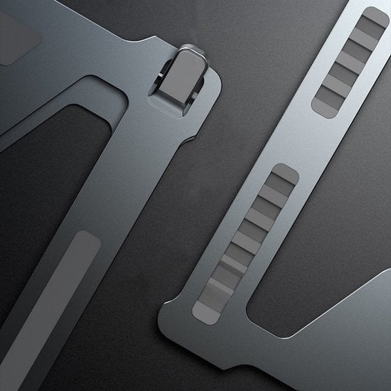 TDR - Draagbare opvouwbare laptop standaard van aluminiumlegering - grijs