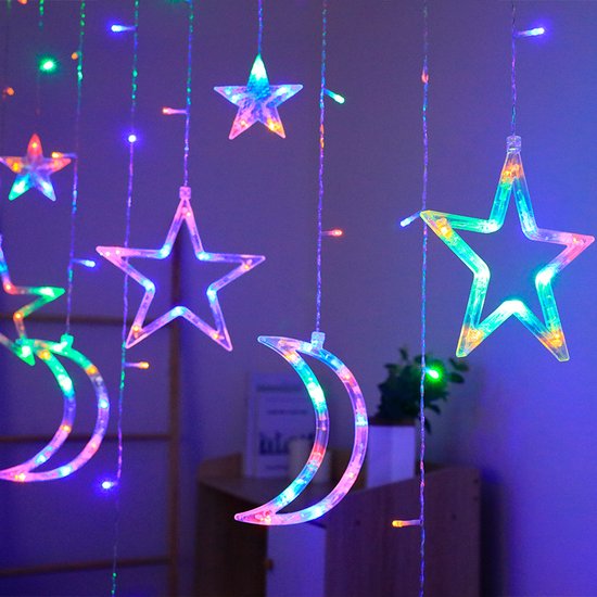 Sterrenhemel - Lichtketting met maan en sterren versiering -