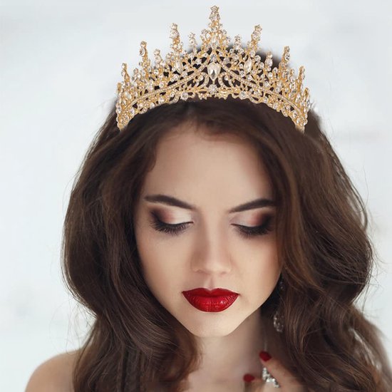 Elegante Gouden Tiara Diadeem - Duurzaam Haarsieraad voor El