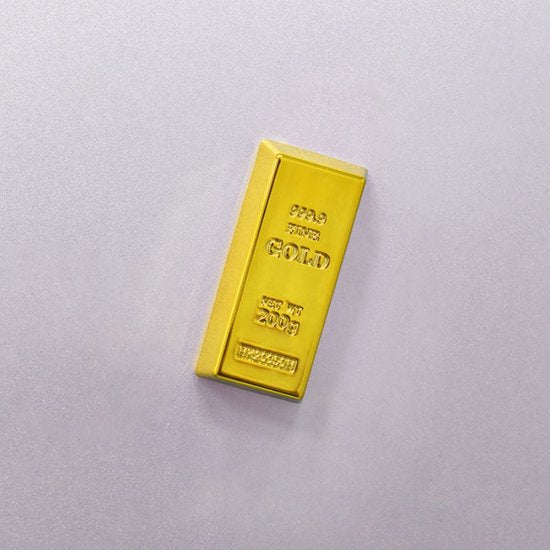 Gouden Koelkastmagneten – 6 Stuks – Gold Bar Design