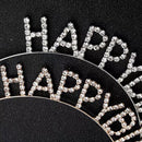 Happy Birthday Tiara en Sjerp-Met text "Birthday Queen"- Ideaal als Cadeau voor Verjaardagen-birthday diadeem-goud