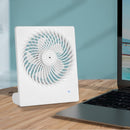 Stijlvolle en handige oplaadbare miniventilator - 3 instelbare snelheden-USB opladerbaar-wit -152x42x185mm
