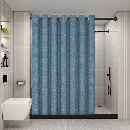 Hoogwaardig Waterdicht Douchegordijn -Verhoog de Luxe en Functionaliteit van Jouw Badkamer 180*200CM -blauw