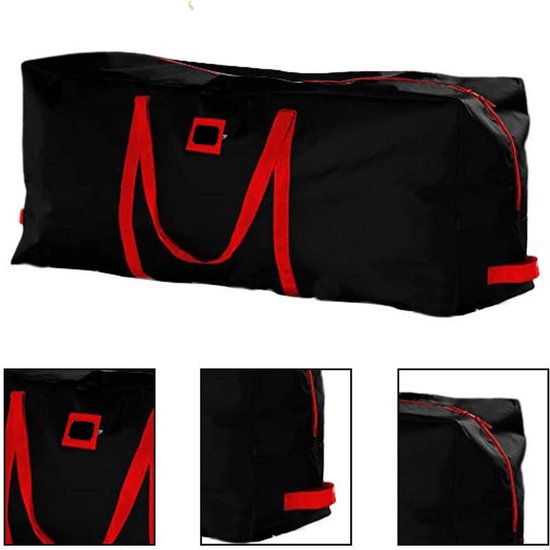 Duurzame Opbergzak - Perfect voor Kerstboom, Kleding en Dekens - Extra Stevig en Waterbestendig - Met Handgrepen voor Gemakkelijk Dragen - 162 x 36 x 74,5 cm - zwart