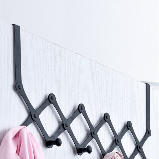 RVS Deurhaak /Kapstok met 6 haken- Deurhanger Kapstok -voor Handdoek en Kleding-zwart