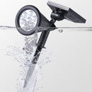 2 Stuks led solar spot light -IP65-voor wandmontage of grondspies-wit licht