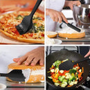 6 stuks Silliconen Spatel set -Pannenlikker - BPA vrij-Spatel voor de keuken-zwart