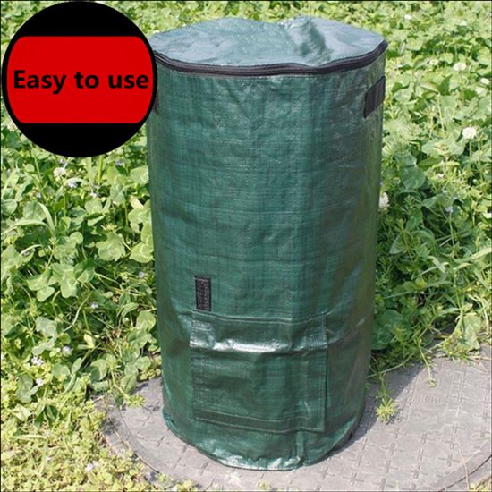 TDR-compostzak met grote capaciteit voor tuin - 45 x 45 x 80 cm - 162 Liter - donkergroen