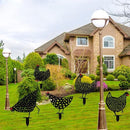 TDR - 5 delige decoratieve acryl kip silhouetten voor tuin