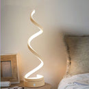 Elegante tafellamp - LED verlichting -dimbaar en oplaadbaar- spiraalvormig design voor elk interieur - wit