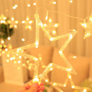 Sterrenhemel- Lichtketting met sterren-Verlichting voor Buiten & Binnen- LED lichtgordijn met 8 verlichtingsmodi - warm licht met 1.5M snoer 220V