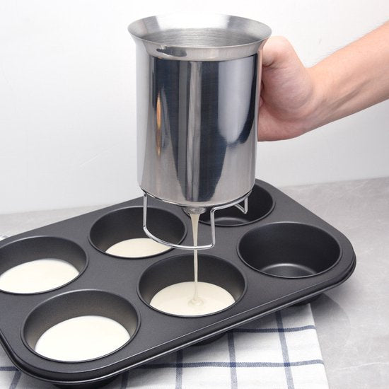 Roestvrijstalen Beslagdispenser voor Cake en Wafels
