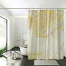 Unikorf waterdicht douchegordijn 180x200 - marmer, wit/goud