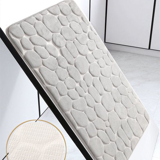 Merkloos Badkamermat 50x80cm - Lichtgrijs Waterabsorberend
