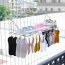 Hangend Roestvrijstalen Droogrek voor Balkon en Verwarming - met 20 knijpers-Ruimtebesparend en Duurzaam - Perfect voor Kleding, Handdoeken en Kussens-60cm