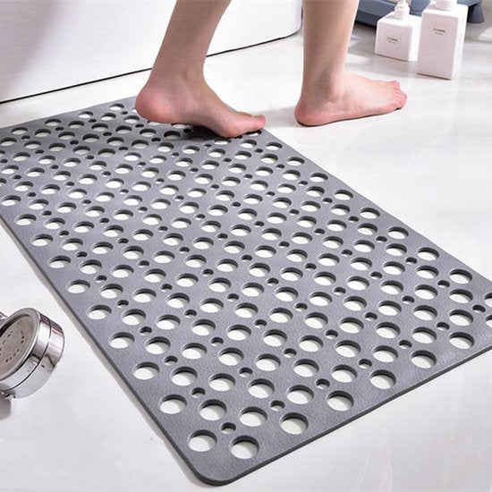 Anti-slip TPE badmat 75x43 cm - grijs